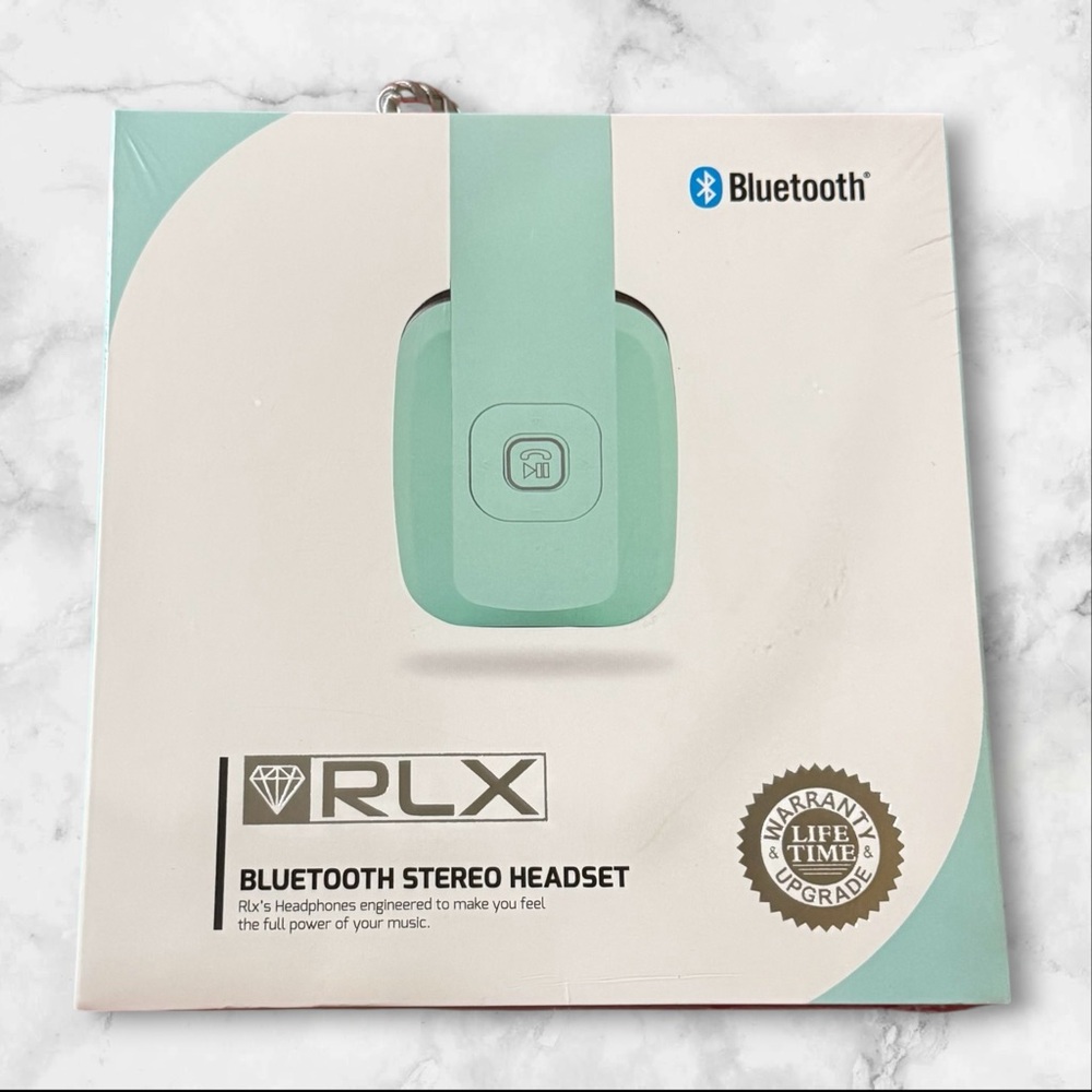 RLX Bluetooth Stereo Headset - MINT GREEN - New, sealed in box!